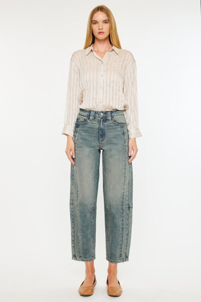 Tori High Rise Barrel Jeans