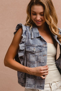 Presley Gingham Denim Vest