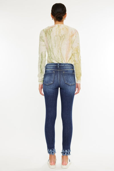 Savannah Frayed Hem Skinny Jeans