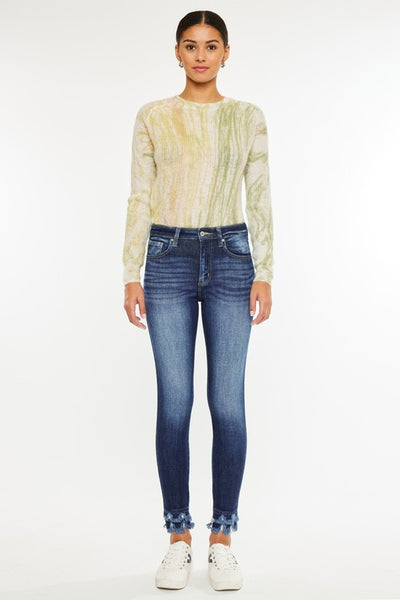 Savannah Frayed Hem Skinny Jeans