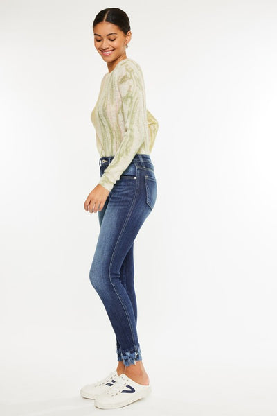 Savannah Frayed Hem Skinny Jeans