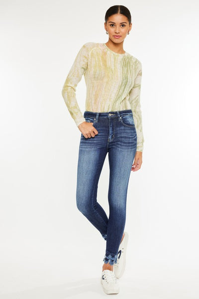 Savannah Frayed Hem Skinny Jeans
