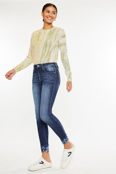 Savannah Frayed Hem Skinny Jeans