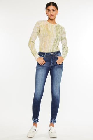 Savannah Frayed Hem Skinny Jeans