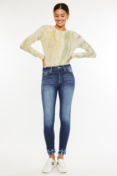 Savannah Frayed Hem Skinny Jeans