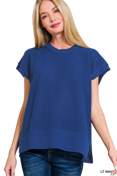 Carrie Crew Neck Sleeveless Vest