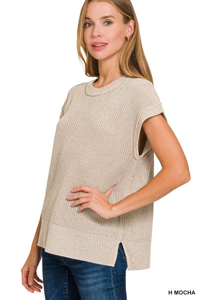 Carrie Crew Neck Sleeveless Vest