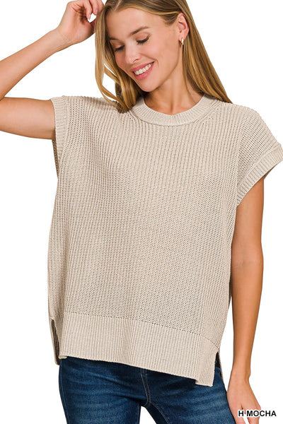 Carrie Crew Neck Sleeveless Vest