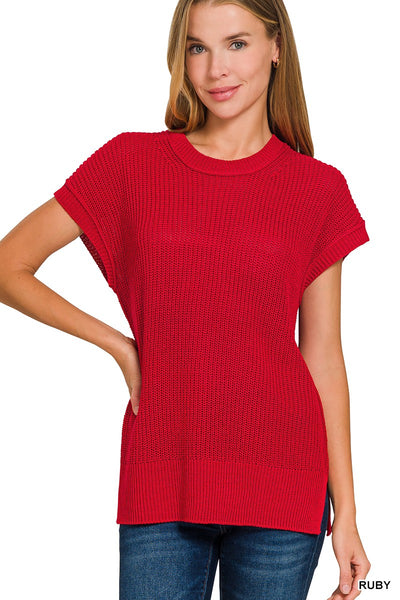 Carrie Crew Neck Sleeveless Vest