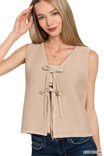 Shirley Tie Front Top