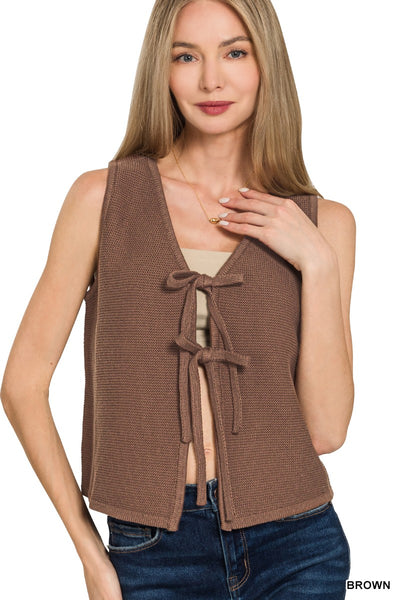 Shirley Tie Front Top