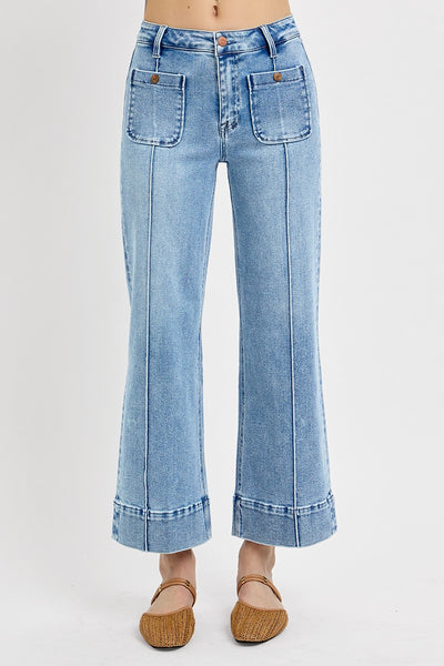 Sharon Patch Pocket Pintuck Risen Jeans