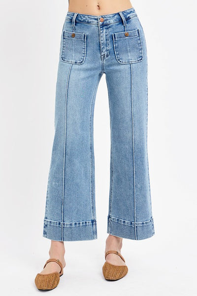Sharon Patch Pocket Pintuck Risen Jeans