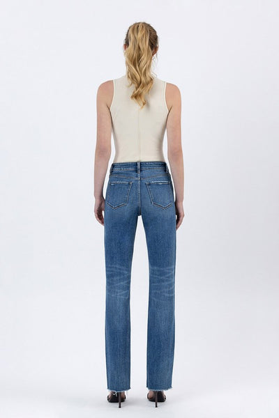 Cara High-Rise Raw Hem Jeans