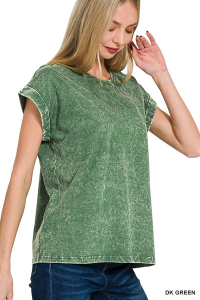 Natalie Crinkle Washed T-Shirt