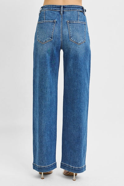 Angie Adjustable Waist Band Pleated Pants