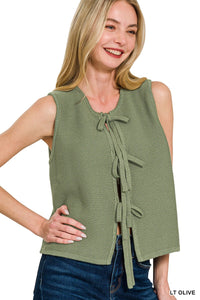 Samantha Front-Tie Sleeveless Top