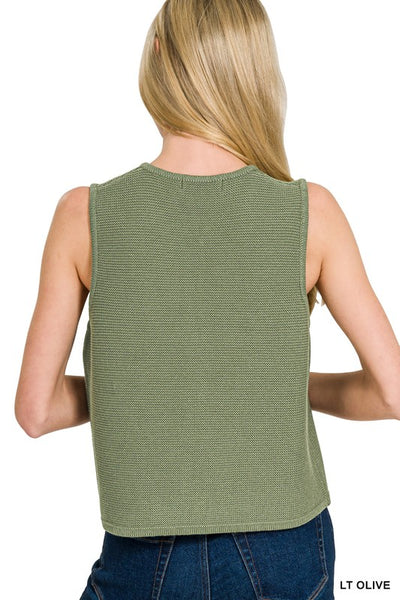 Samantha Front-Tie Sleeveless Top