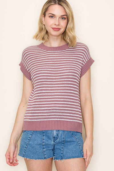 Kim Short Sleeve Pullover Sweater