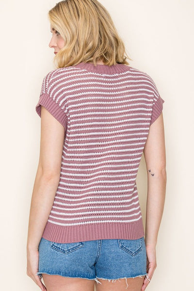 Kim Short Sleeve Pullover Sweater