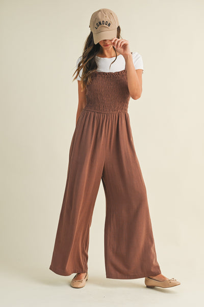 Sara Smocked Bodice Jumpsuit