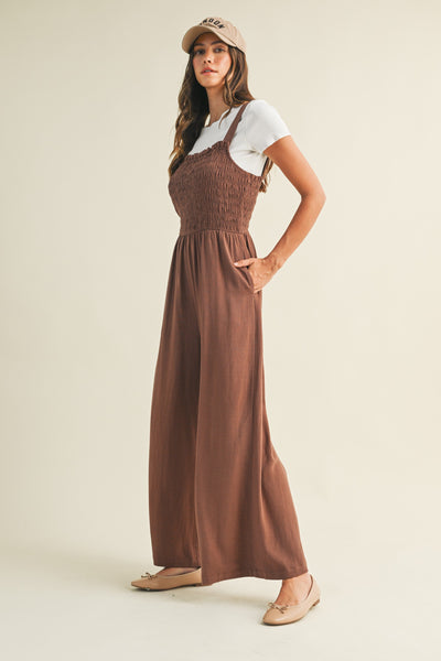 Sara Smocked Bodice Jumpsuit