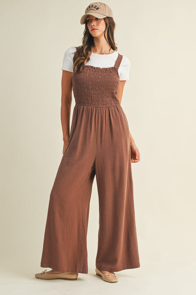 Sara Smocked Bodice Jumpsuit