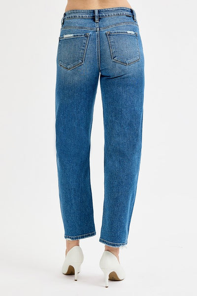 Jackie High Rise Ankle Slim Barrel Jeans