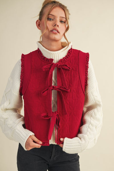 Valerie Quilted Front-Tie Vest