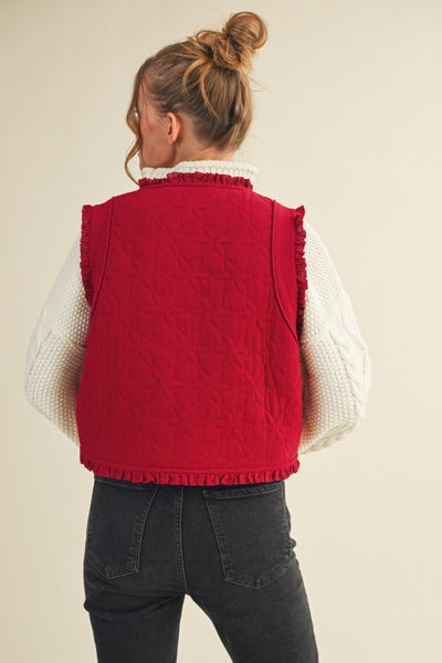 Valerie Quilted Front-Tie Vest