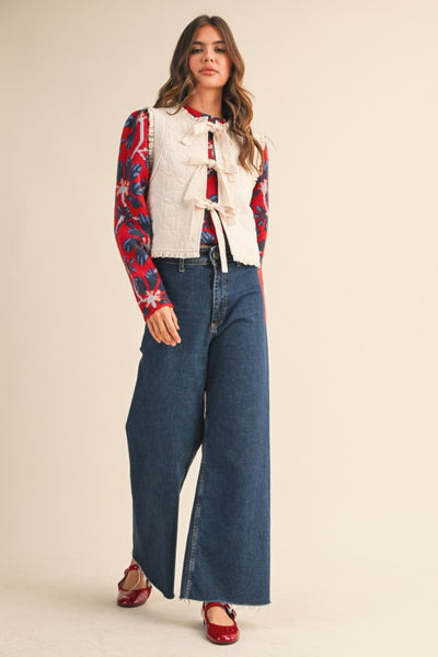 Valerie Quilted Front-Tie Vest