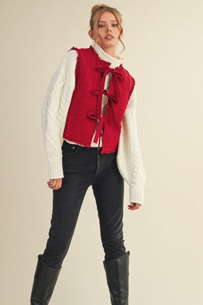 Valerie Quilted Front-Tie Vest