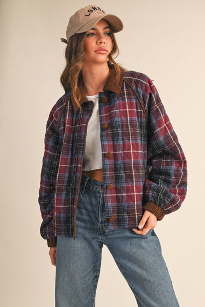 Hillary Plaid Quilted Jacket