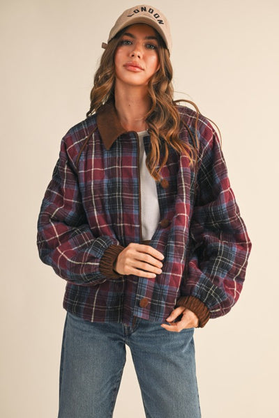 Hillary Plaid Quilted Jacket
