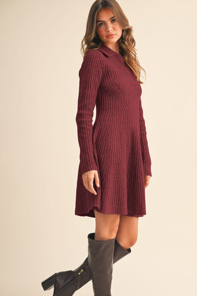 Becky Collared Sweater Dress