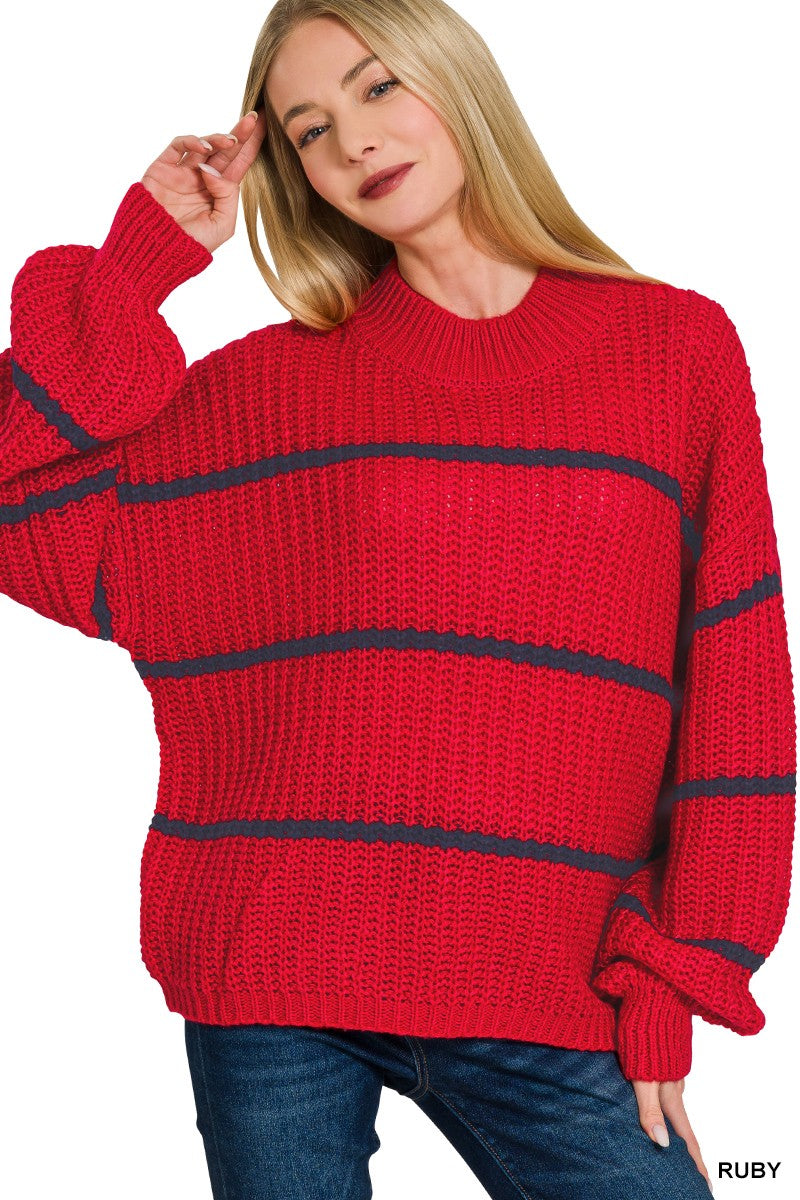 Mariah Oversized Striped Sweater