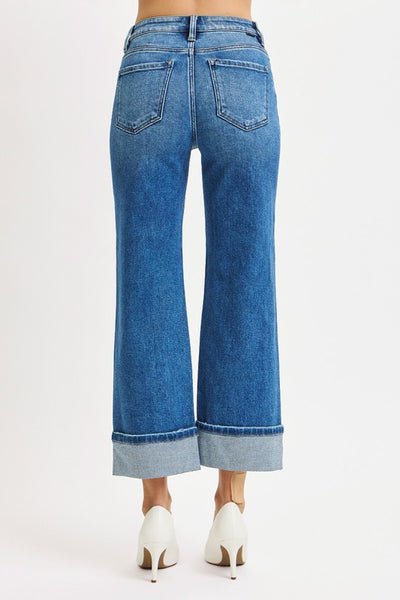 Alice Cropped Straight Cuffed Jeans