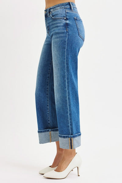 Alice Cropped Straight Cuffed Jeans