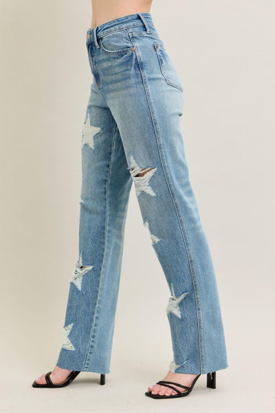 Chrissy Star Shaped Destroy Jeans