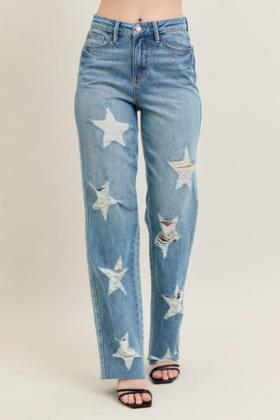 Chrissy Star Shaped Destroy Jeans