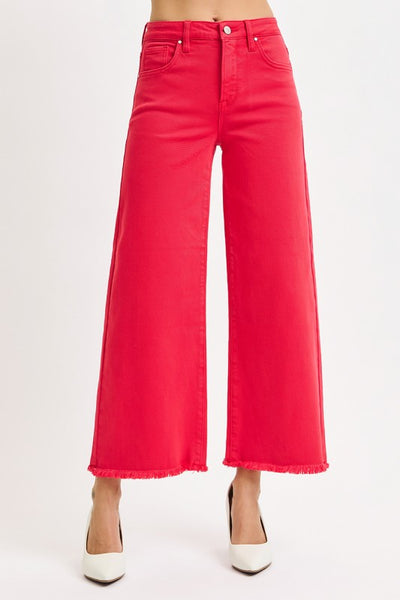 Lillie High Rise Cropped Wide Pants