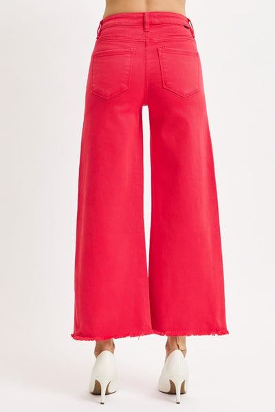 Lillie High Rise Cropped Wide Pants