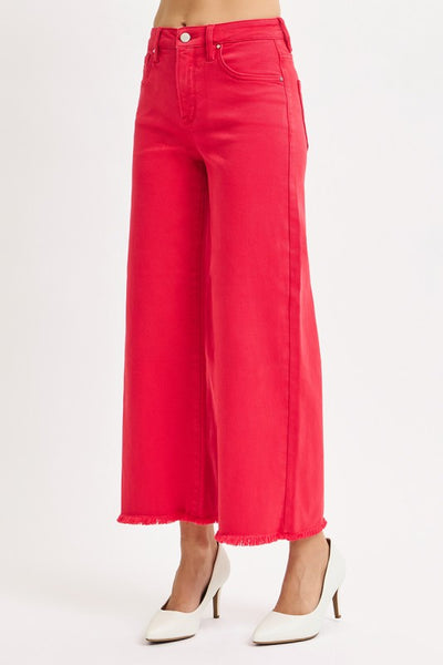 Lillie High Rise Cropped Wide Pants