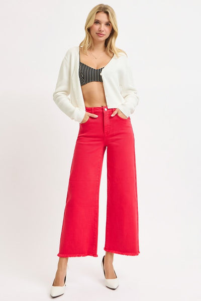 Lillie High Rise Cropped Wide Pants