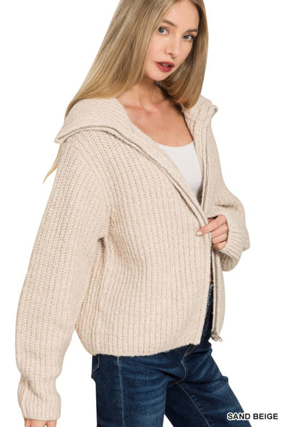 Heather High Neck Sweater