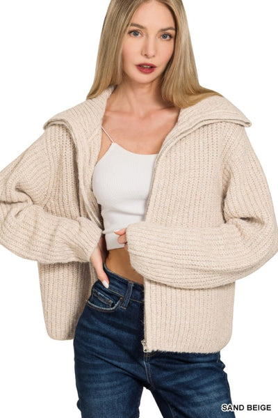 Heather High Neck Sweater