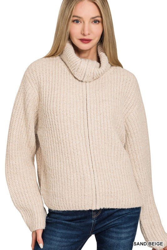 Heather High Neck Sweater