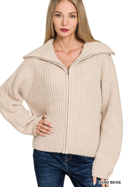 Heather High Neck Sweater