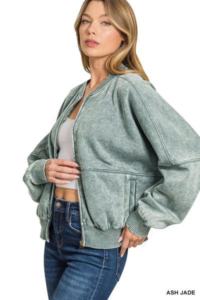 Billie Acid Washed Fleece Jacket