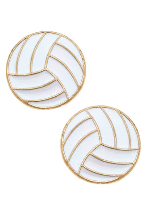 Volleyball Enamel Studs